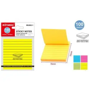 MOTARRO Sticky Notes MU002-1, Colorful Self-Adhesive Notepads for Office, School & Home – Memo Pads for Quick Notes, Reminders, and Organization