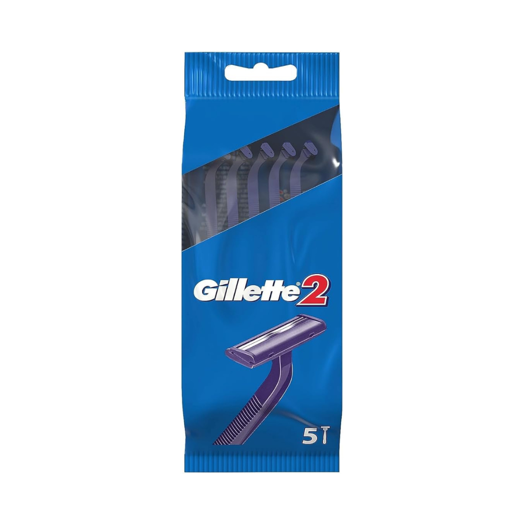 Gillette 2 Men's Disposable Razor, 5 Units -(24pcs/ctn)