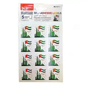 MOTARRO UAE Sticker MU127-1, Waterproof Vinyl United Arab Emirates Flag Sticker for Laptop, Bike, Car, Wall
