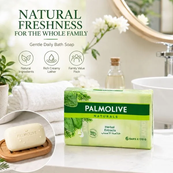 Palmolive Naturals Bar Soap Soft and Moisture with Milk and Rose, 170 gm,Asserted (48pc/ctn)