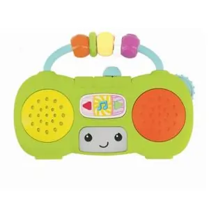 Infantino Music & Light Mini Boombox for Infants - Motor Skills Development, 6M+, 14x9.3cm, Touch & Play