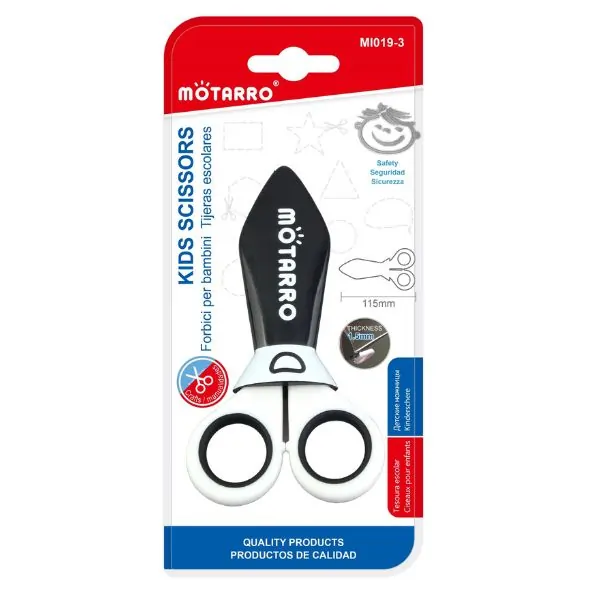 MOTARRO Kids Scissors, MI019-3 Safe Stainless Steel Blades with Rounded Tips, Child-Friendly Scissors for School & Crafts