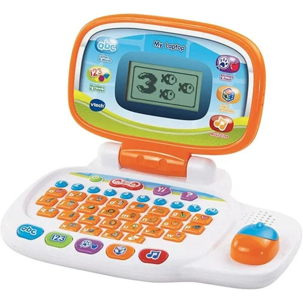 VTech My Laptop Interactive Educational Kids Laptop with 30 Activities, 3-5 Years, White/Orange
