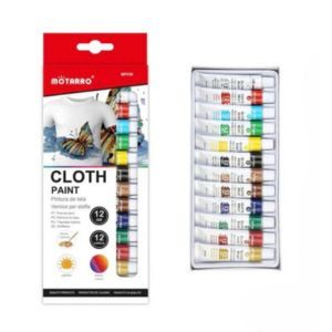 MOTARRO Fabric & Cloth Paint MP058 – Permanent Textile Paint for DIY, T-Shirts, Canvas, Shoes & Craft Projects – Washable & Non-Toxic