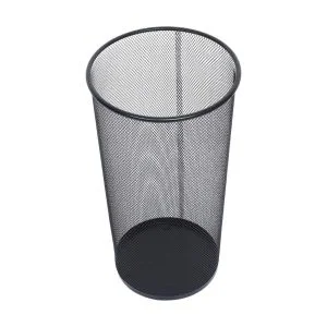 MOTARRO Metal Paper Bin (MI010-4) – 26×50cm Large Black Trash Can for Home & Office