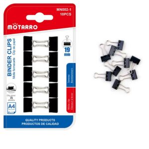 MOTARRO Binder Clips MN002-1 – Small Metal Paper Clips for Office, School & Home – Durable Document & File Organizer