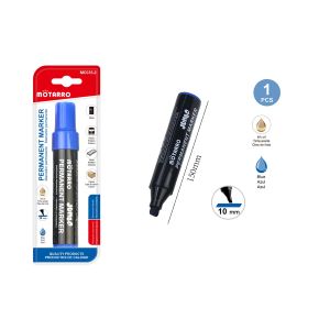 MOTARRO Permanent Markers MC035-3 – Fine Tip 10mm, Quick-Dry & Waterproof Blue Ink for Writing, Drawing, Labeling – Long-Lasting for Office, School & Industrial Use