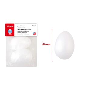 MOTARRO Polystyrene Foam Eggs ME003-80 – Paintable Styrofoam Eggs for Easter Crafts, DIY Decorations, Kids Art & School Projects