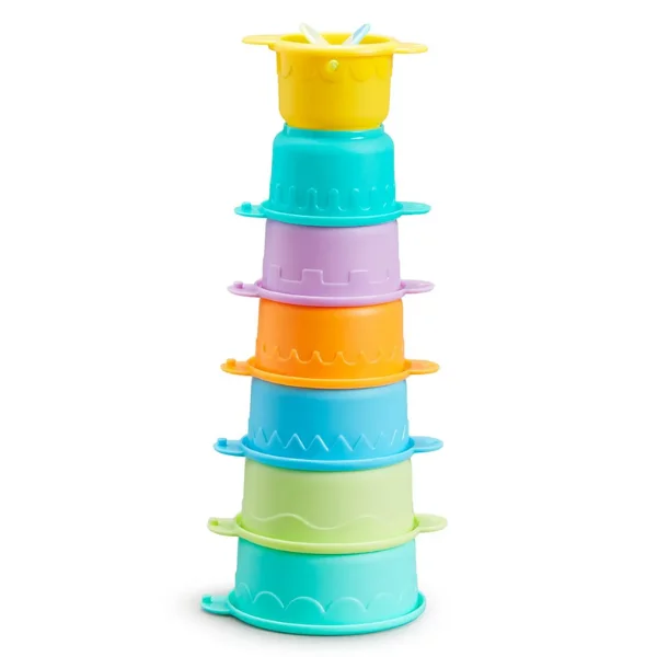 Munchkin Connect A Cup, Promote Hand-eye Coordination, Scoop And Sprinkle, 9 Months+, 18.0 x 12.0 x 11.0 cm - 7 Pieces