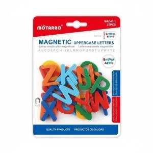 MOTARRO 26-Piece Magnetic Uppercase Alphabet Letters Set MA040-1 – Colorful Educational Toy for Kids to Learn Letters and Build Words