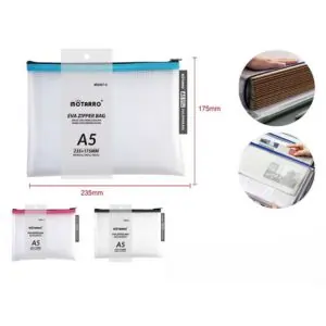 MOTARRO A5 EVA Zipper Bag MQ057-2 – Waterproof File Organizer Pouch for Notes, Stationery & Travel Documents