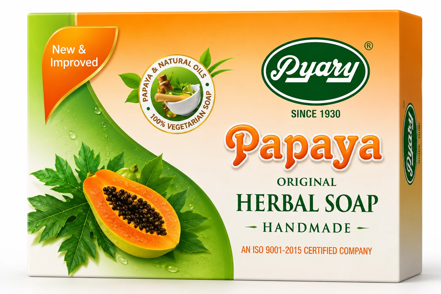 Pyary Pappaya Herbal Soap 75gm (144PCS/CTN)