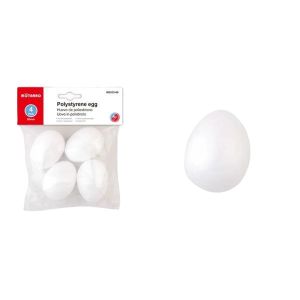 MOTARRO Polystyrene Foam Eggs ME003-60 – Paintable Styrofoam Eggs for Easter Crafts, DIY Decorations, Kids Art & School Projects