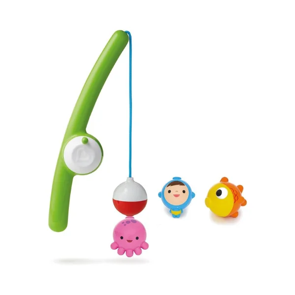 Munchkin Fishing Rod & Reel Bath Toy Set - Toddler Magnetic Fishing Game, Multicolour, Mold-Resistant Bath-Time Play