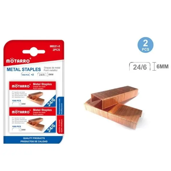 MOTARRO Metal Staples MI021-5 24/6, Standard Stapler Staples for Office, School & Home Use