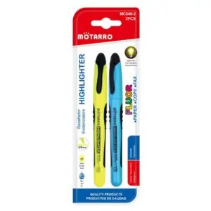 MOTARRO Highlighter Pen MC046-2, Bright Fluorescent Marker Pens for School, Office & Study Use