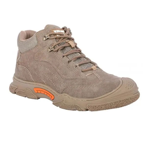 Workland VKB SBP High Ankle Shoes for Men, Non-Metal Steel Toe, Slip Resistant Protective Work Footwear, Beige