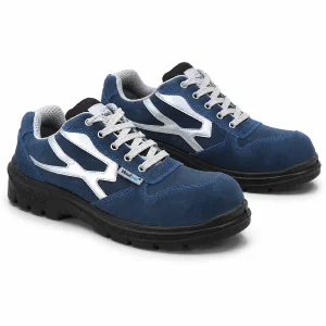 Vaultex Safety Shoes for Men, Low Ankle Steel Toe Suede Leather Work Shoes, Slip & Oil Resistant