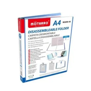MOTARRO A4 40-Pocket Disassemblable Document Organizer Folder – MQ088-40 for School & Office Use