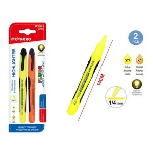 MOTARRO Highlighter Pen MC046-5, Bright Fluorescent Marker Pens for School, Office & Study Use
