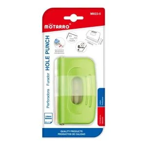 MOTARRO Handheld 2-Hole Punch MI023-5 – 6-Sheet Capacity, Compatible with 80 g/m² Paper, Ideal for Home, School & Office