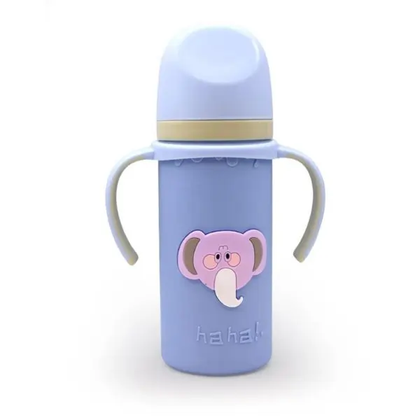 ALGO Glass Baby Milk Bottle with Protective Silicone Case – BPA-Free, Safe Feeding Bottle for Babies