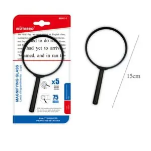 MOTARRO Magnifying Glass MI001-3, Handheld Magnifier with High Definition Glass Lens for Reading, Hobbies, Crafts & Inspection – Lightweight Ergonomic Design