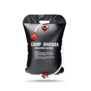 AL ARQAM Portable Solar Camping Shower Bag, 5 Gallons/20L Capacity, Heating Summer Shower with Removable Hose and On-Off Switchable Shower Head for Outdoor Hiking, Climbing, and Traveling