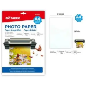 MOTARRO Photo Paper A4 200G MU004-2 – High-Quality Glossy Inkjet Photo Paper for Vivid, Professional Printing – Waterproof & Fast Dry