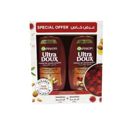 Garnier Ultra Doux Castor & Almond Shampoo, 400 ml (6set/ctn)