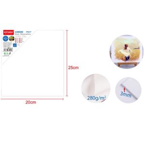 MOTARRO Canvas 20x25cm, 280G, 3mm, MP133-4 Thick Premium Stretched Artist Canvas for Acrylic, Oil & Watercolor Painting – Durable & Ready to Use