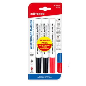 MOTARRO Dry-Erase White Board Markers MC036-7, Non-Toxic Pens for Classroom, Office & Home