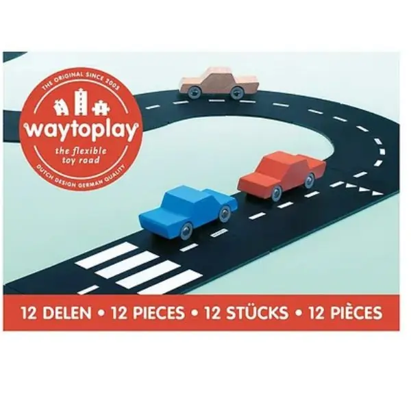 Waytoplay Ring Road 12-Piece Set - Multicolour, Flexible and Durable, Enhances Motor Skills, for Ages 3 Years+