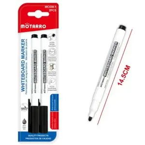 MOTARRO White Board Marker Set (MC038-1), Smooth Writing, Bold Ink, Low Odor Dry Erase Markers for Office, School & Home Use