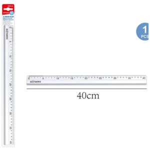 MOTARRO Aluminum Ruler MI043-40,  40cm / 16-Inch Metal Measuring Ruler for School, Office & Craft Use – Durable Straightedge for Drawing, Drafting & Geometry