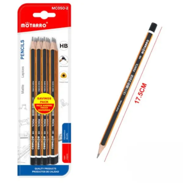 MOTARRO Pencils MC050-2, High-Quality Graphite Pencils for Drawing, Sketching & Writing