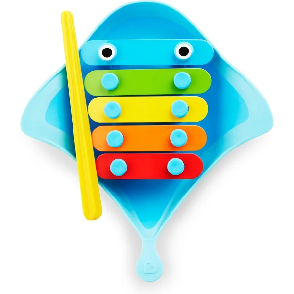 Munchkin Dingray Musical Bath Toy - Floating Stingray Xylophone with Mallet, 12 Months+