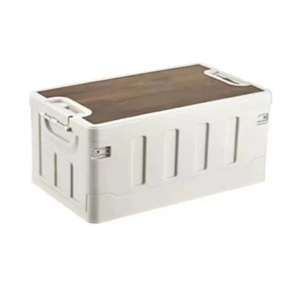 AL ARQAM 59×36×29 cm Folding Plastic Storage Box Stackable Storage Bin with Lid for Home Organization