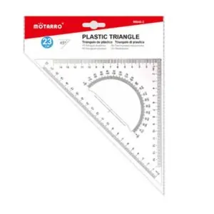 MOTARRO Plastic Triangle MI048-2,  Durable Transparent Geometry Triangle for School, Office & Drawing – Easy-to-Read Scale