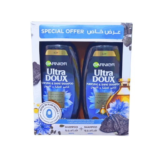 Garnier Ultra Doux Shampoo Black Charcoal & Nigella Seed Oil (6set/ctn)