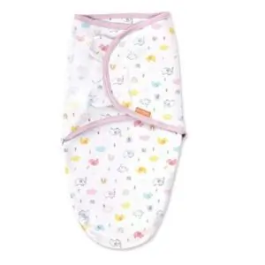 Summer Infant SwaddleMe Original Swaddle – 2-Pack Baby Swaddle Wraps, Elephants & Rainbows Design, Soft Cotton Adjustable Sleep Sack for Newborns (0–3 Months)