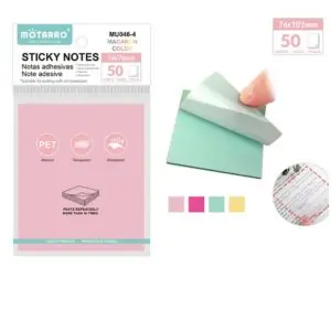 MOTARRO Sticky Notes MU046-4, Colorful Self-Adhesive Memo Pads for Office, School & Home – Removable Note Pads for Quick Reminders, To-Do Lists & Organization