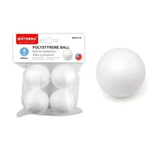 MOTARRO 45mm White Polystyrene Foam Balls (ME001-45) – Craft, DIY, Modeling & Christmas Ornament Supplies