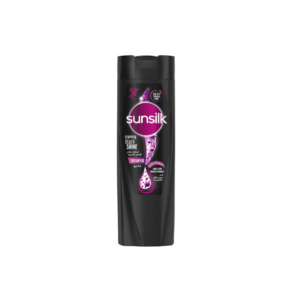 SUNSILK Shampoo, For Long Lasting Black Shine With Amla, Pearl Protein & Vitamin E, 600ml (16pcs/ctn)
