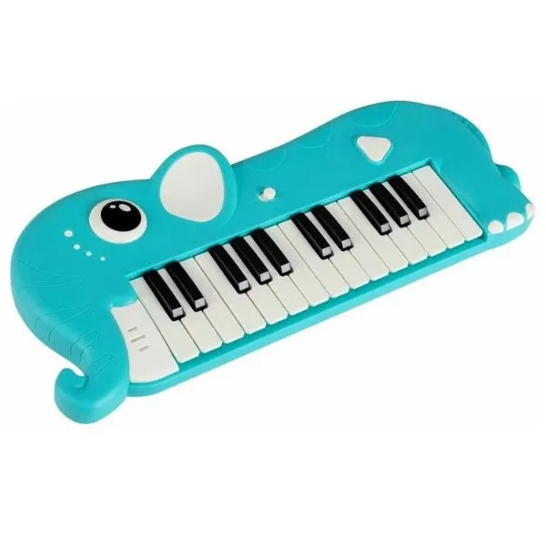 LI JIA Elephant Electronic Keyboard for Toddlers - 25 Key Piano Toy with 25 Demo Songs, Music & Play Modes, and Soft Flashing Lights - Educational Musical Instrument Gift for Boys & Girls Ages 3+
