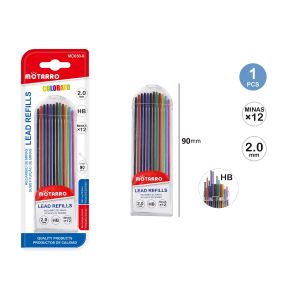 MOTARRO 2.0mm HB Pencil Lead Refill MC030-6 – Strong, Smooth, Break-Resistant Graphite for Mechanical Pencils