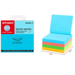 MOTARRO Sticky Notes MU002-17, Colorful Self-Adhesive Memo Pads for Office, School & Home – Removable Note Pads for Quick Reminders, To-Do Lists & Organization