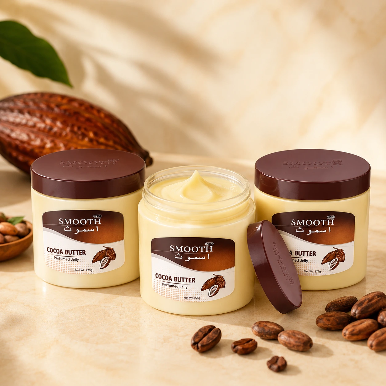 SMOOTH Petroleum Jelly 227g with Cocoa Butter (DZ 6/CTN) – Moisturizing & Healing Skin Care, Softens Dry Skin, Ideal for Daily Use