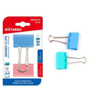 MOTARRO Binder Clips MN002-5C, Heavy-Duty Metal Paper Clips for Office, School & Home – Multi-Purpose Document Organizer, Durable & Reusable