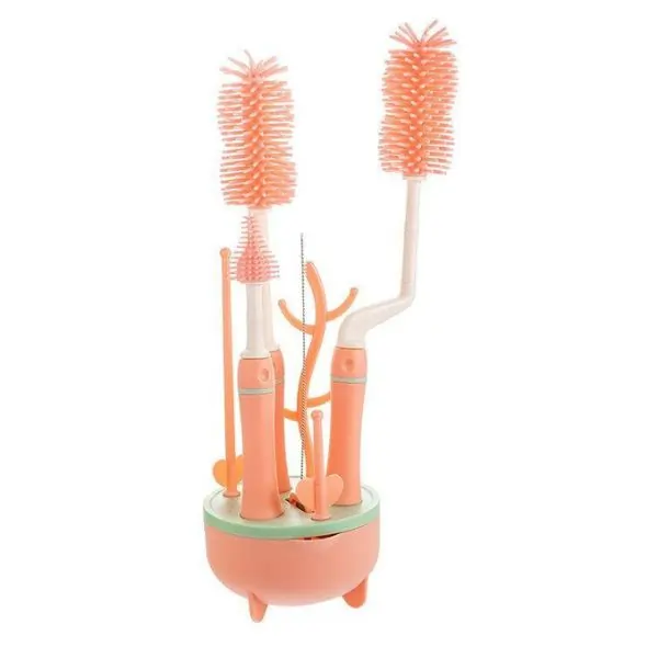 Hercules Bear Silicone Water Bottle Cleaning Brush Set – 8 PCS BPA-Free Flexible Cleaner Brushes for Bottles, Straws, Lids & Spouts